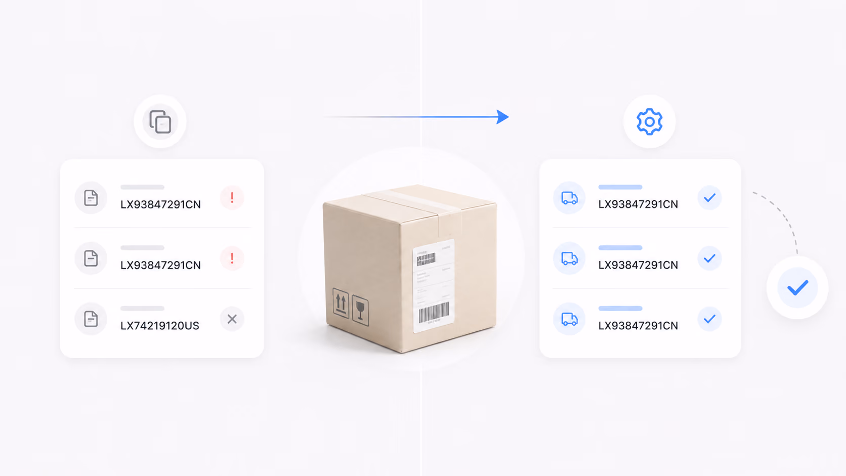 Tracking number synchronized to the store payment service and customer