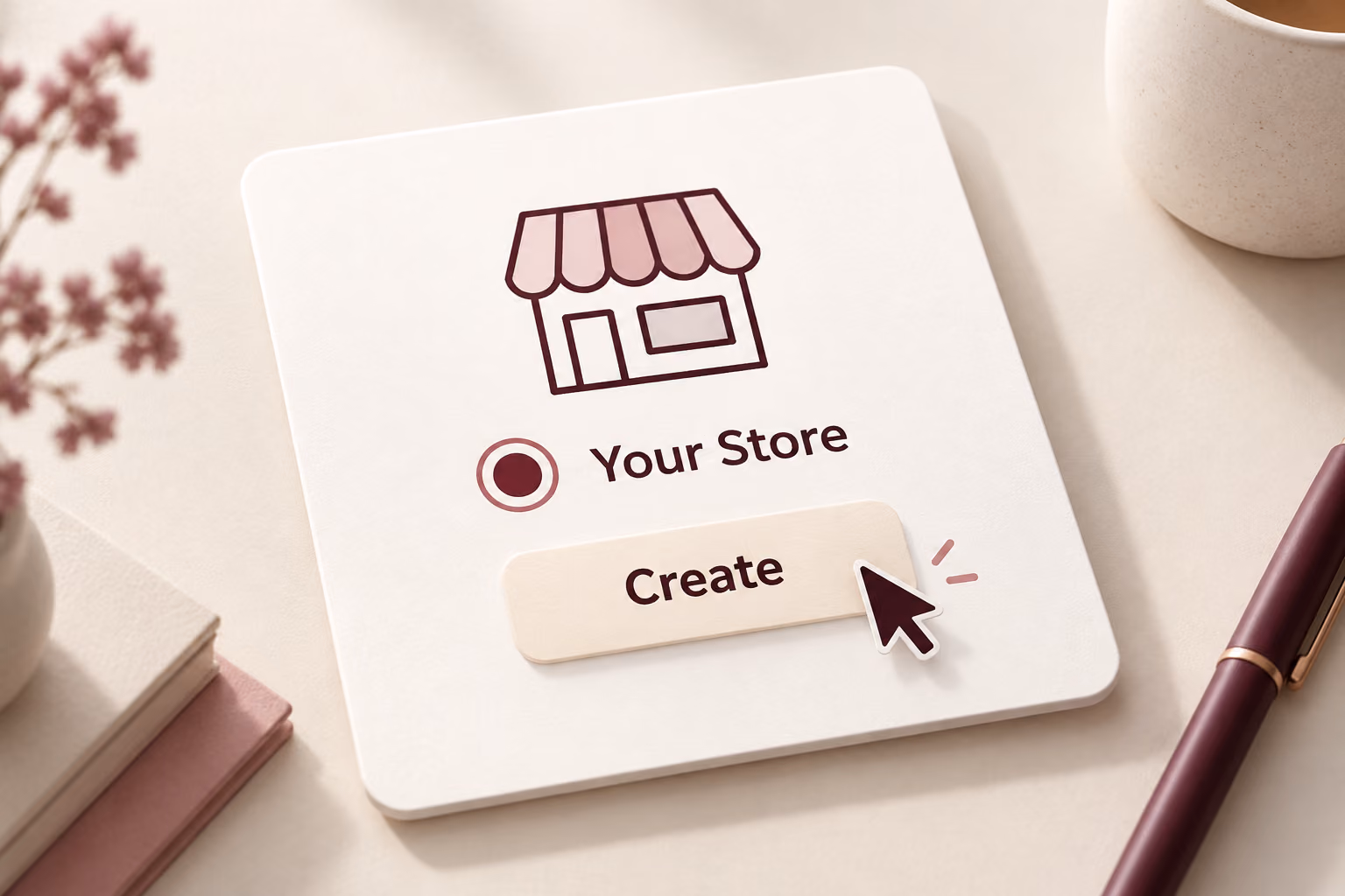 Select a store and create its tracking page.