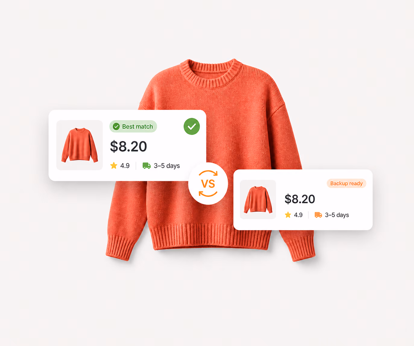 Supplier Optimizer comparing supplier price, rating, and delivery speed