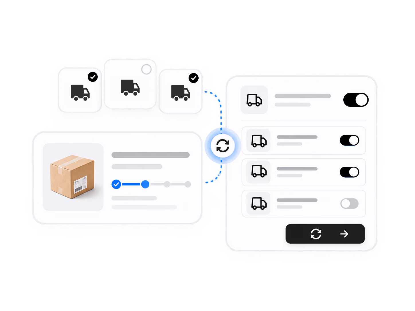 Connecting carriers or syncing tracking automatically