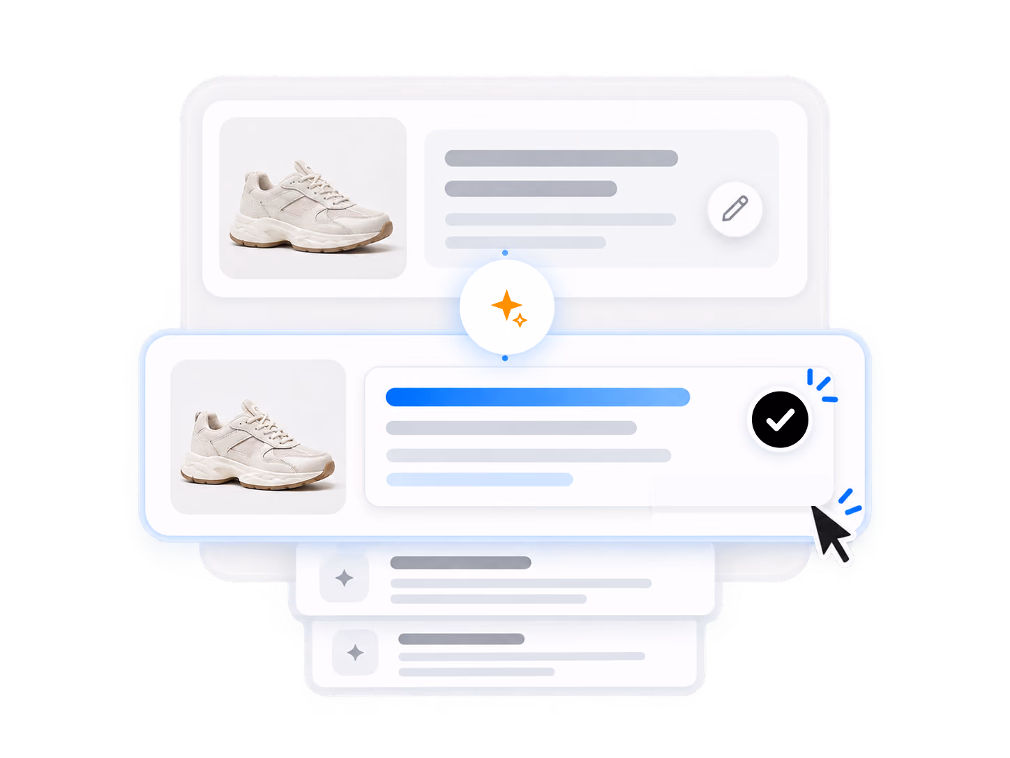 AI icon in the Product or Description tab