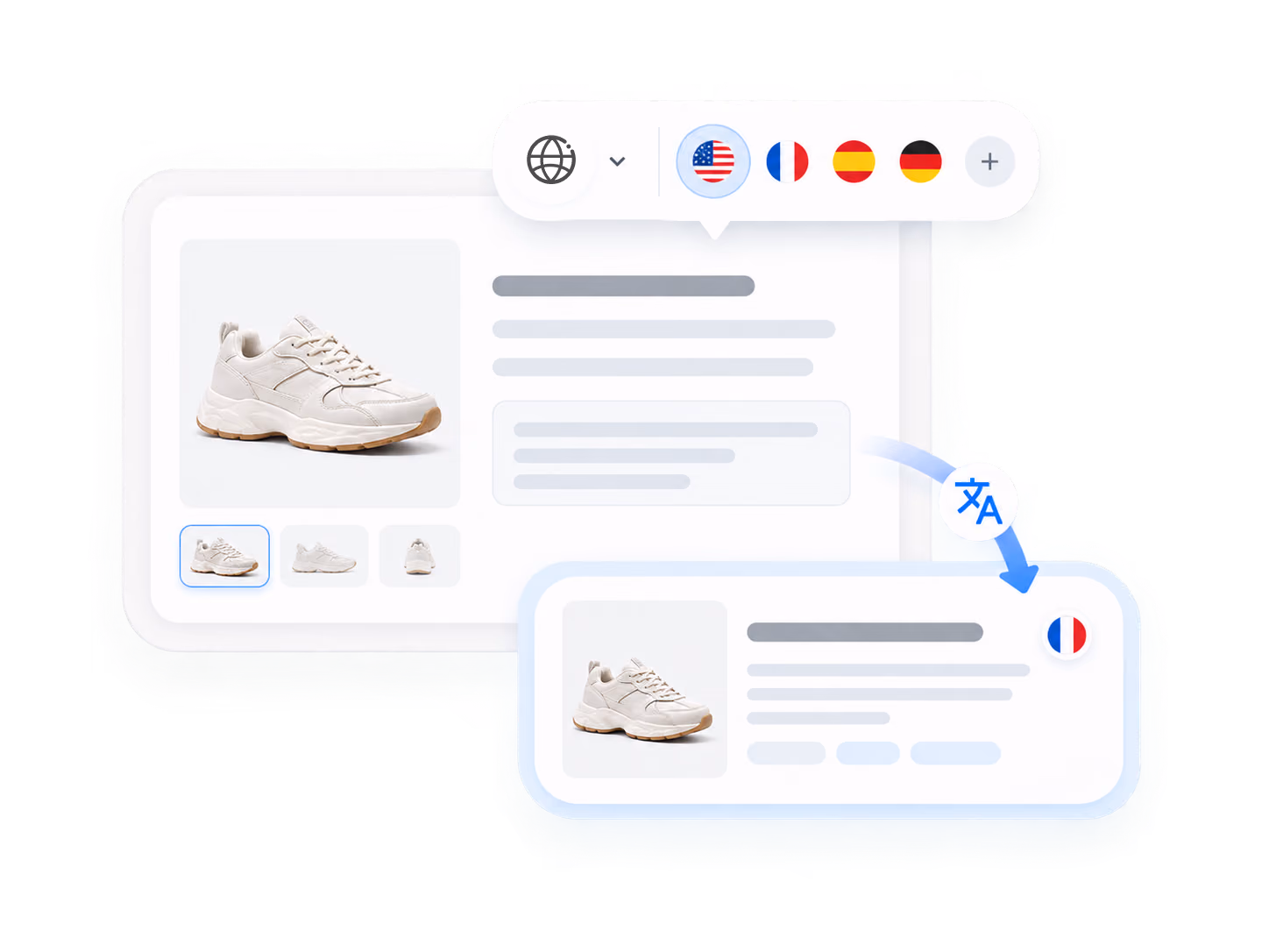 Translating optimized product copy into another language
