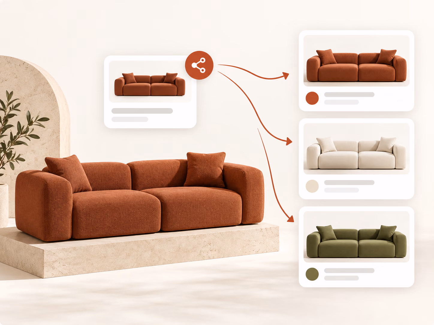 One multi-variant product divided into separate color listings