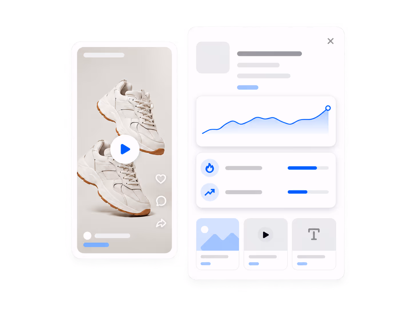 TikTok ad detail drawer with creative and engagement signals