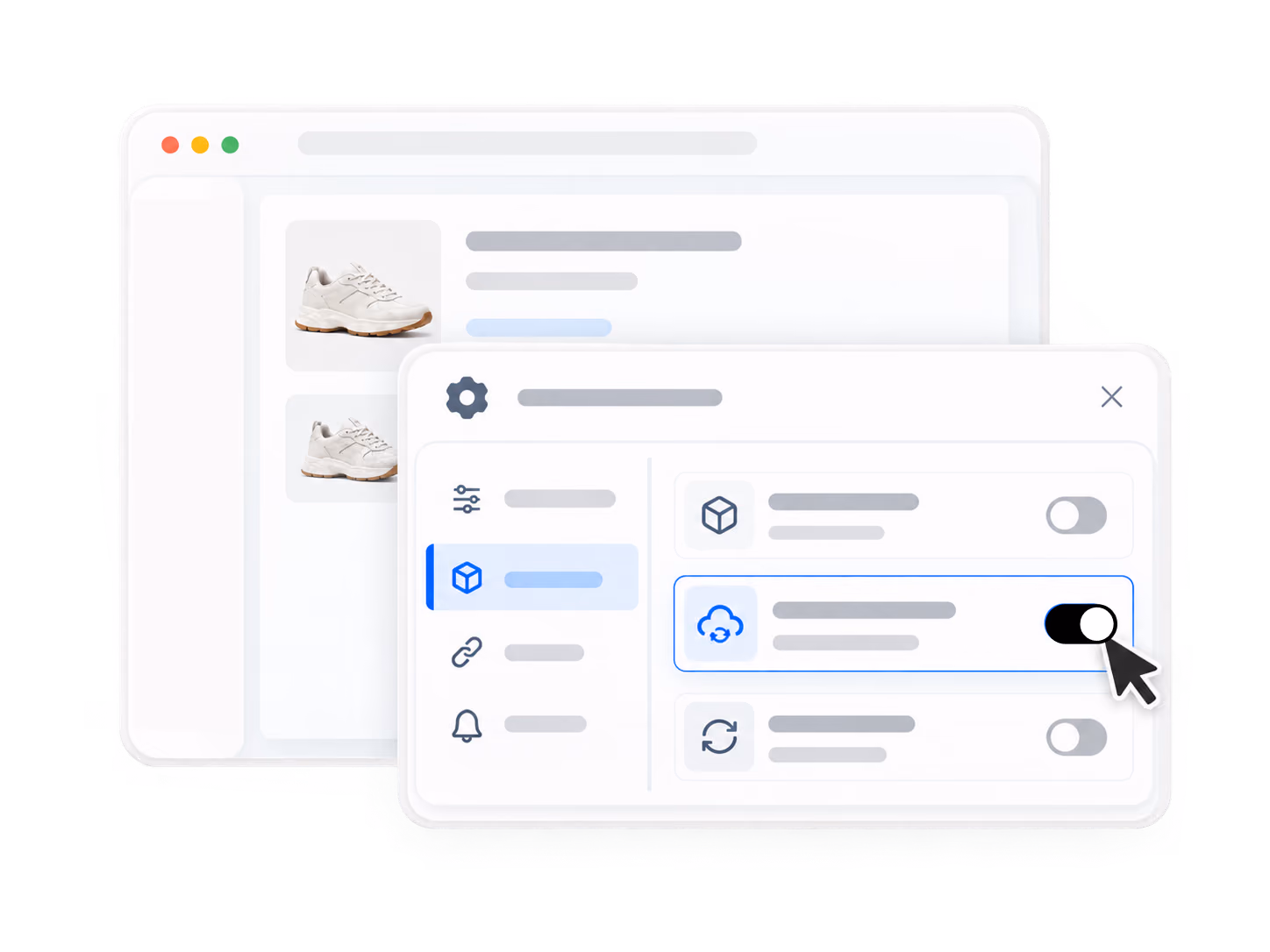 Opening Automatic Inventory Update in Product Settings