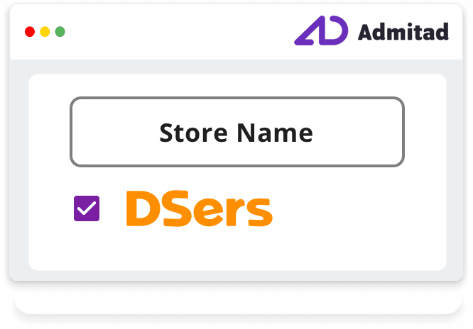 Admitad account connection in DSers