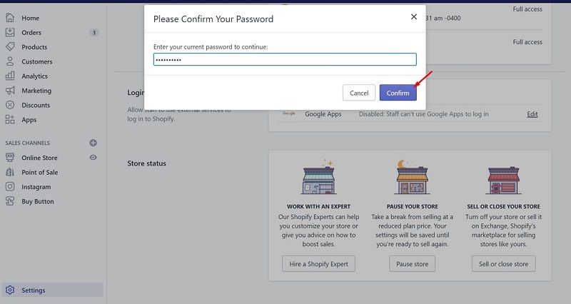 Shopify Close Store - DSers
