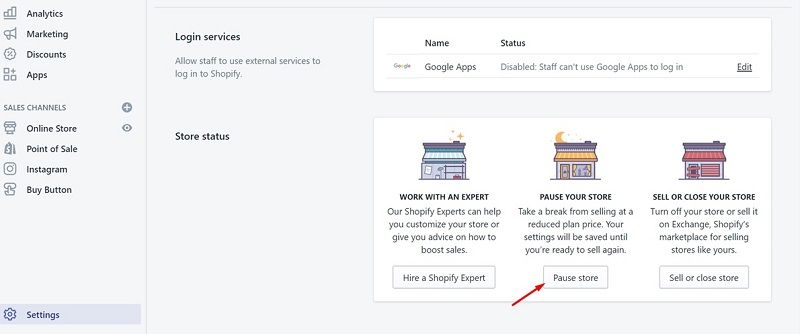 Shopify Pause Your Store - DSers