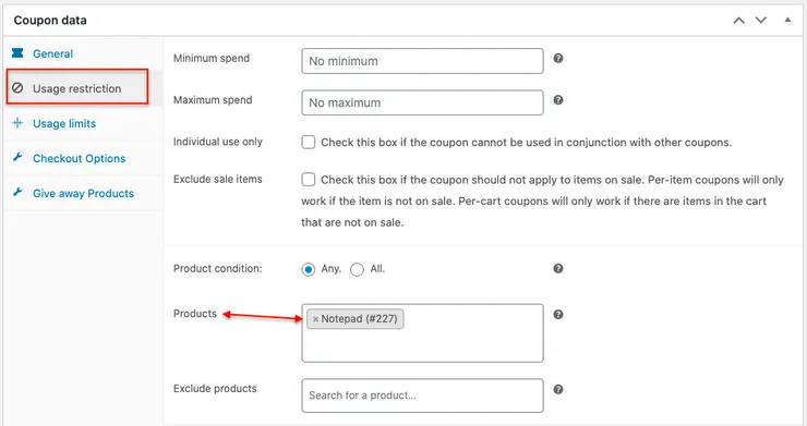 Smart coupons for WooCommerce Coupon Data products - DSers