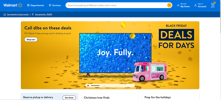 Walmart homepage