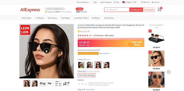 15. Sunglasses - DSers