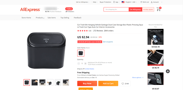 8. Car Accessories - DSers