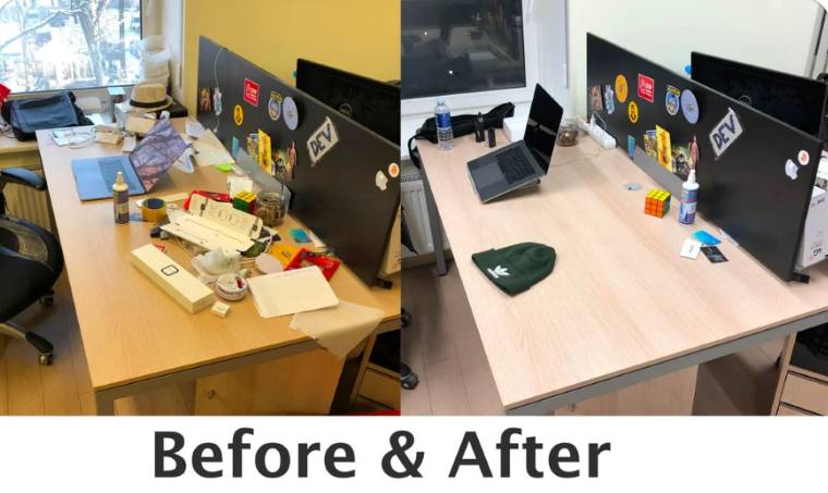 Before & after desk setup - DSers