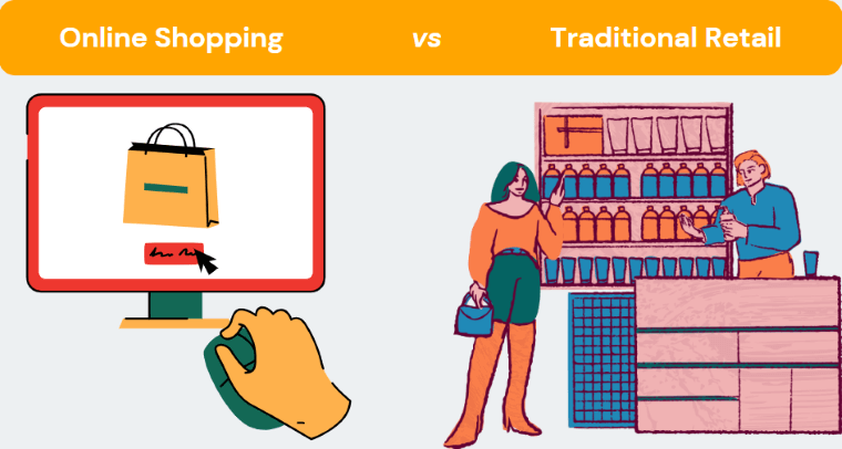 Online shoppers vs. traditional retail - DSers