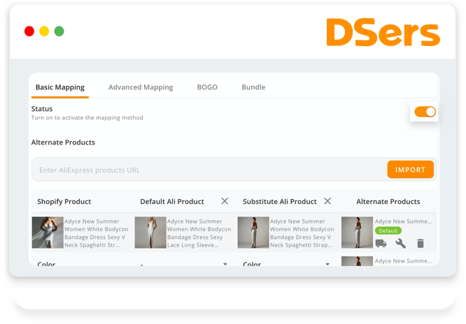DSers Dropshipping Variants Mapping Substitute Supplier